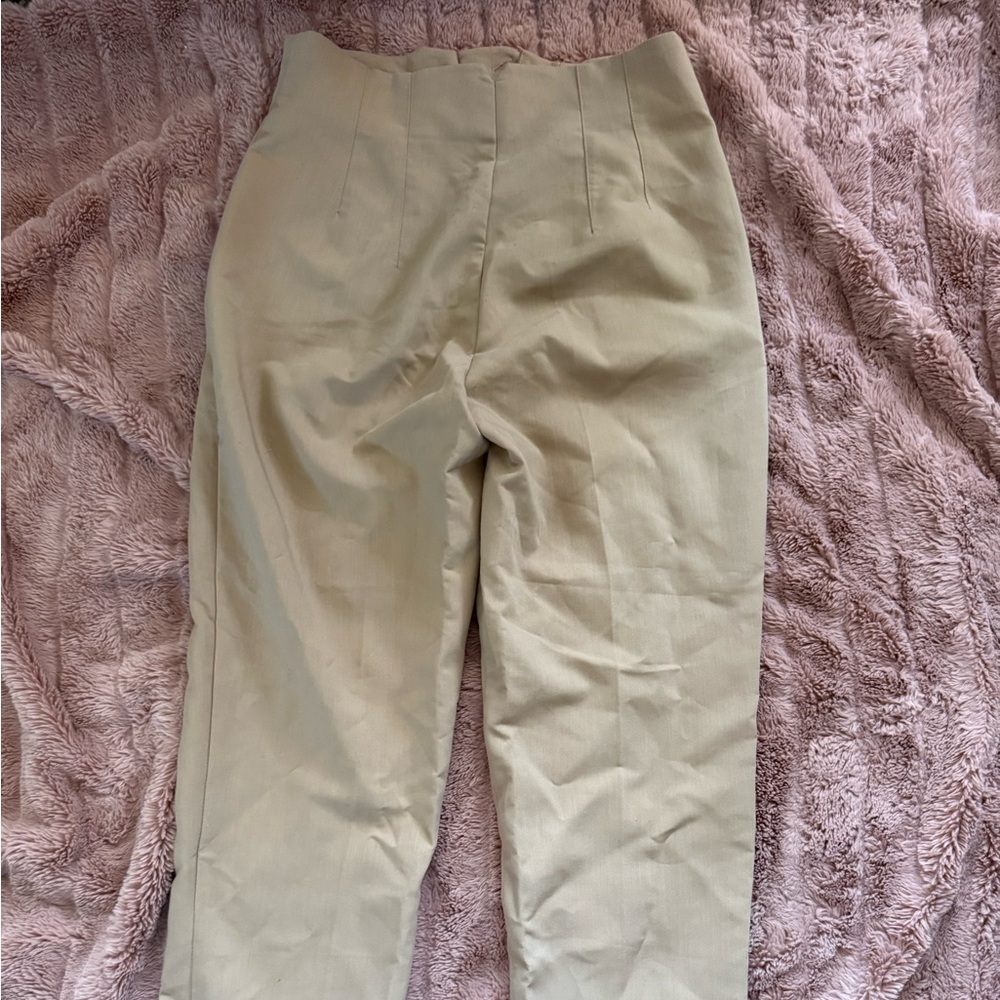 zara khaki trousers